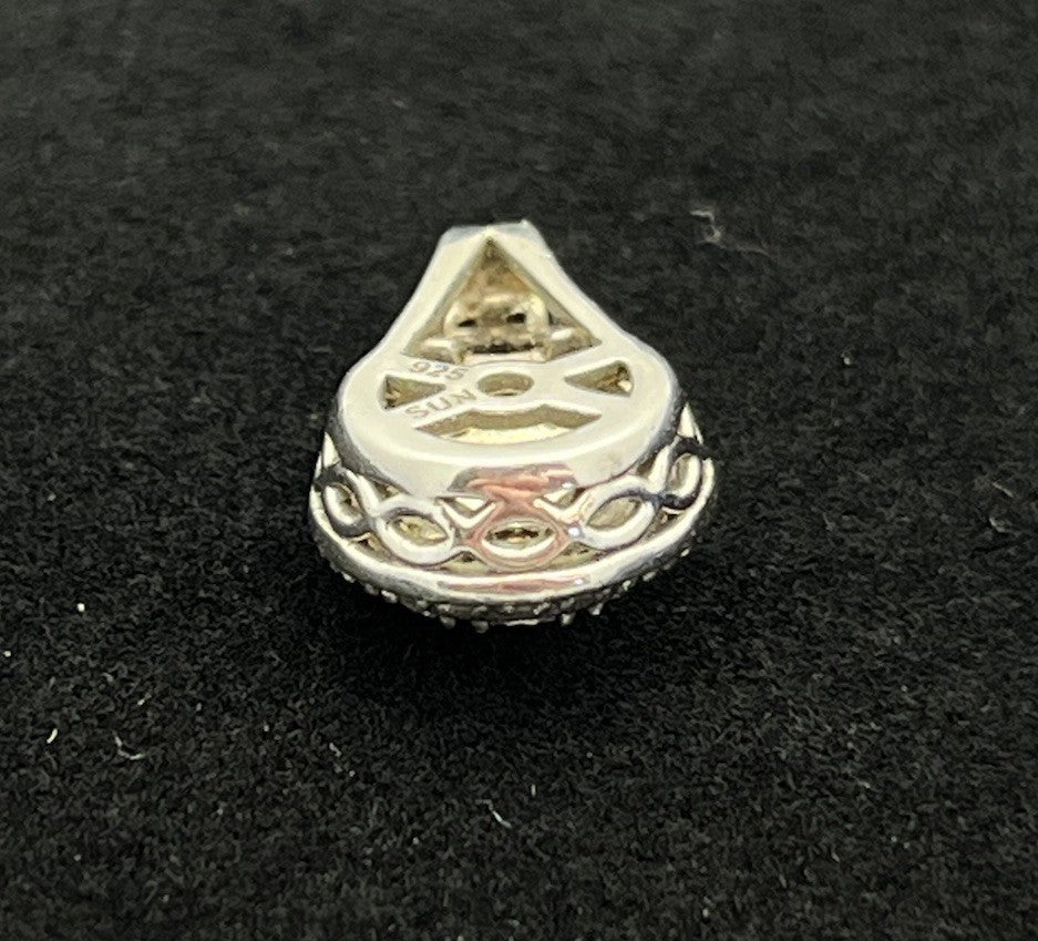 Sterling Silver 925 Pendant CZ Stones 1.5g