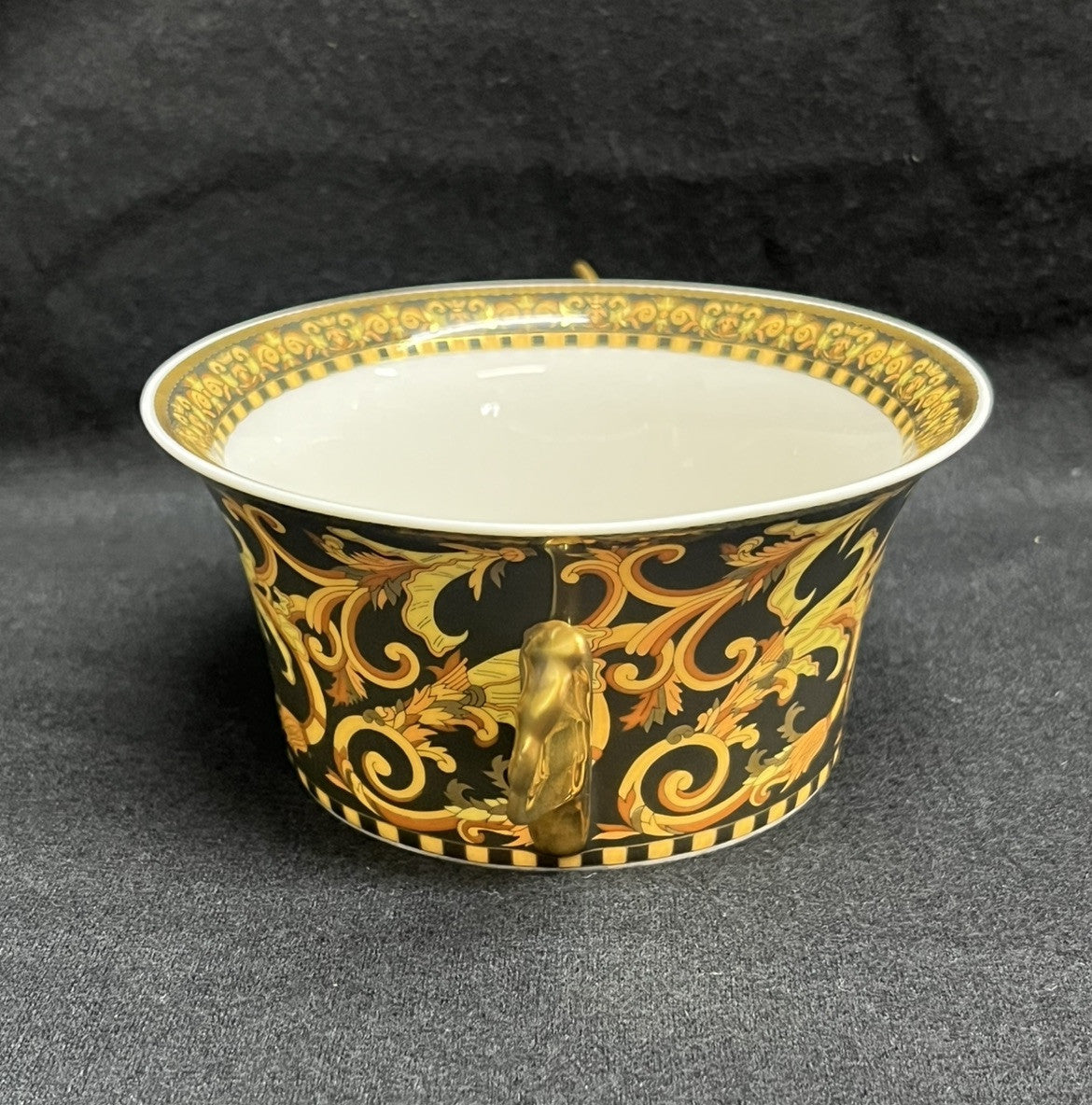 Rosenthal Versace Flat Cream Soup “Barocco” Bowl & Plate Set BH190 C