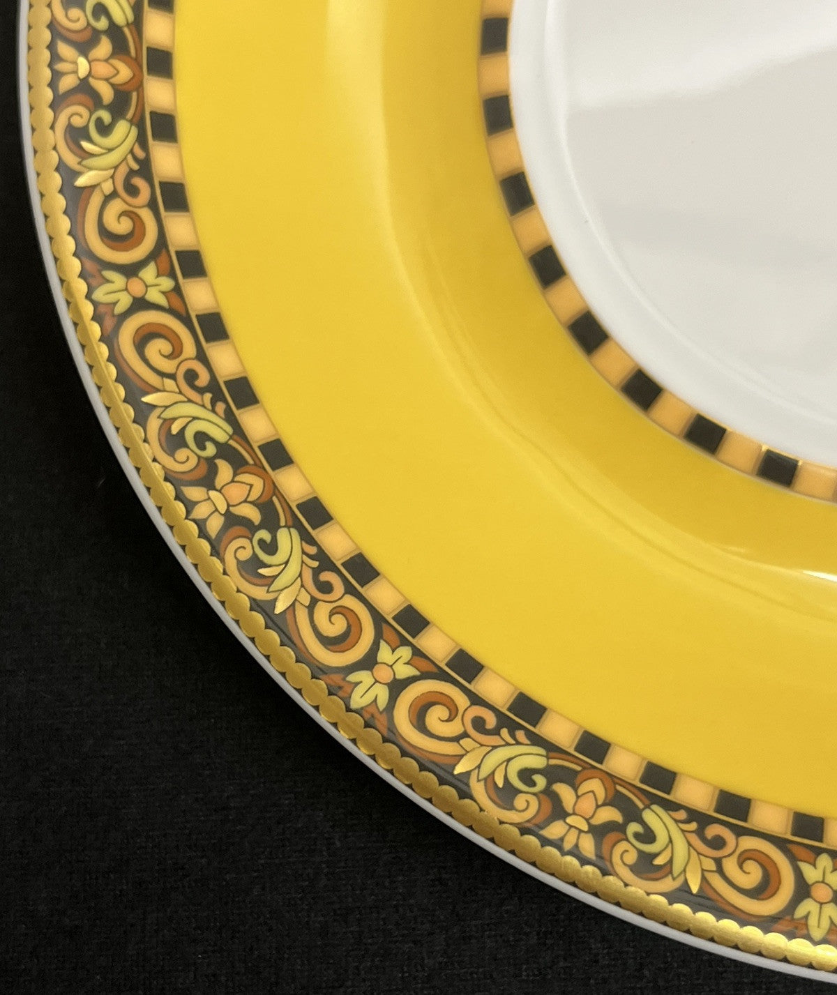 Rosenthal Versace Flat Cream Soup “Barocco” Bowl & Plate Set BH190 C