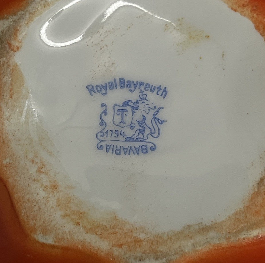 Set of 2 Antique Signed ROYAL BEYREUTH Charming Red Tomato Bowl Box w Lid