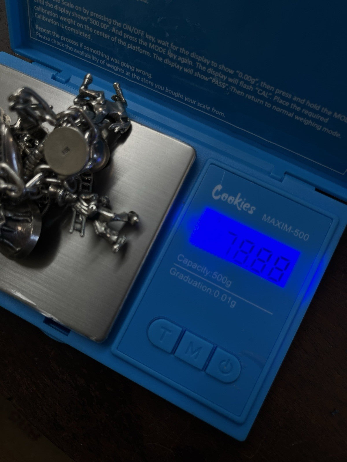 Vintage German 835 Sterling Silver Charm Bracelet  12 Charms 7 3/8 in Length