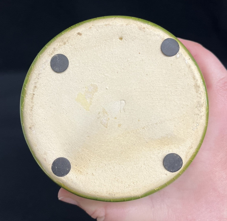 Pottery Green and Brown Drip Glaze Vase 20.5" Tall