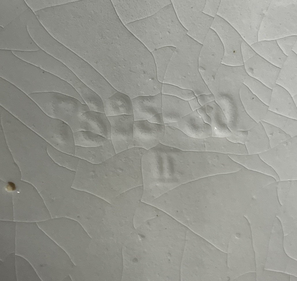 Antique PORCELAIN FLOWER FROG CHERUB  PUTTI FIGURINE w Flower Basket H9.5"