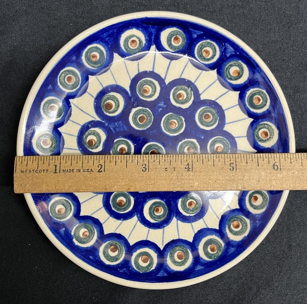 Boleslawiec Polish Pottery Bread and Butter Plate, Traditional Pattern, 6 3/8 in