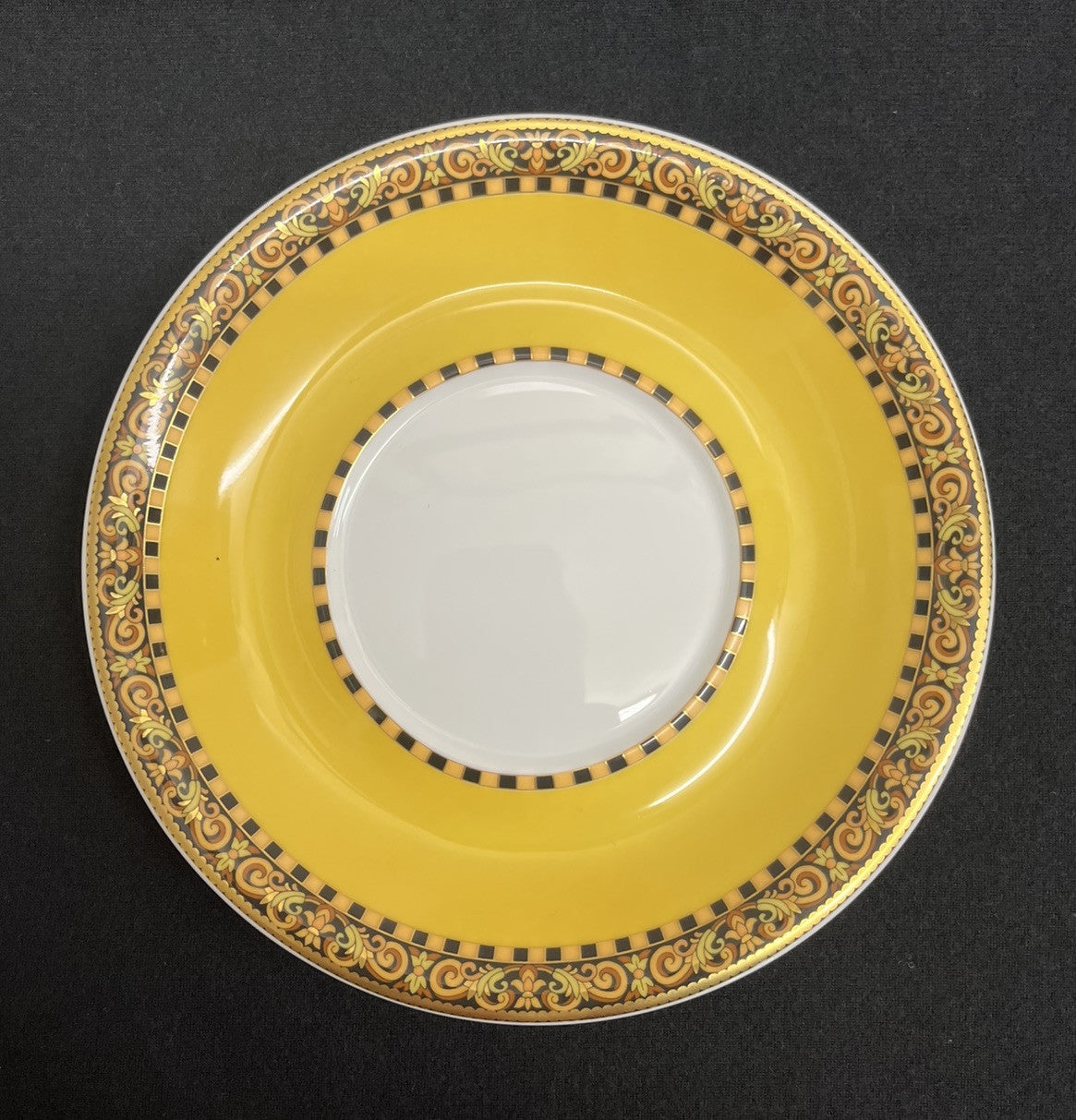 Rosenthal Versace Flat Cream Soup “Barocco” Bowl & Plate Set BH190 C