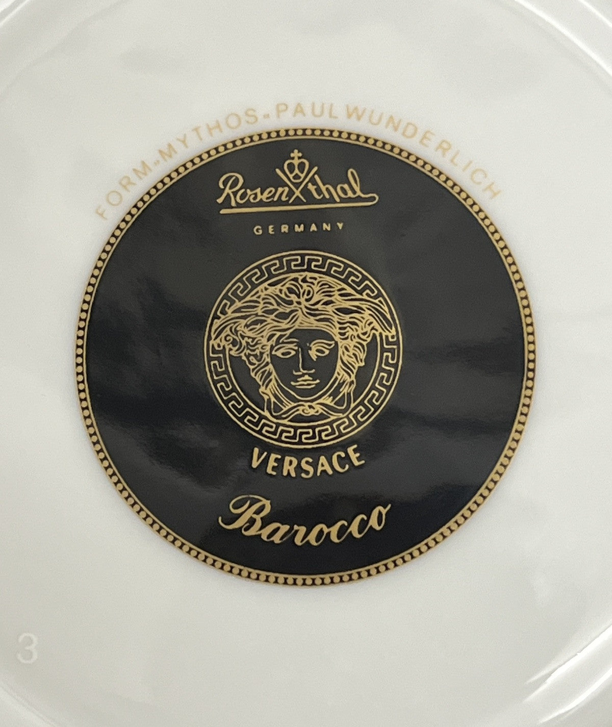 Rosenthal Versace Flat Cream Soup “Barocco” Bowl & Plate Set BH190 C