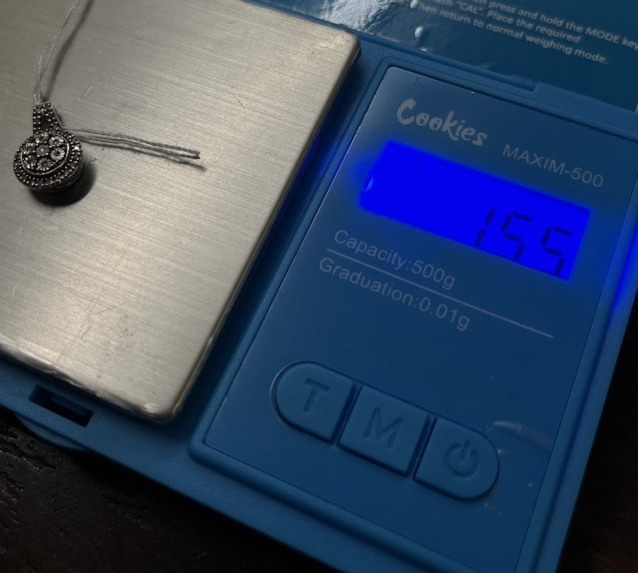 Sterling Silver 925 Pendant CZ Stones 1.5g