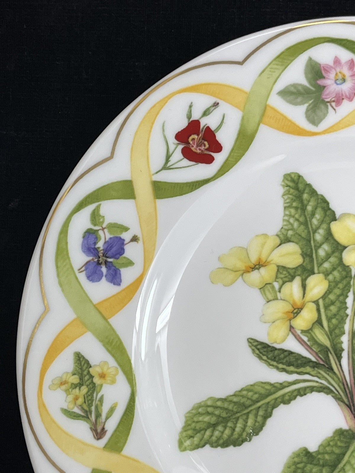 Wedgwood "The Flower Artists of Kew" Primrose Plates Set of 2 - 8.25"