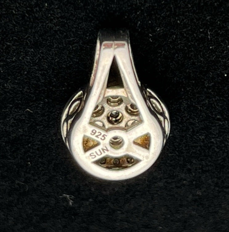 Sterling Silver 925 Pendant CZ Stones 1.5g