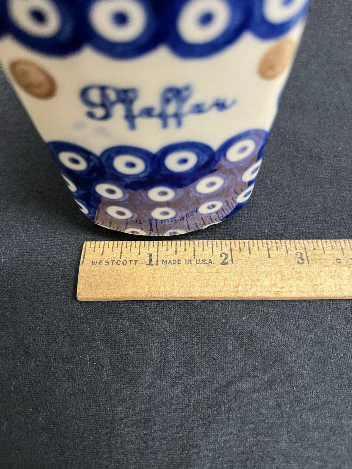 Boleslawiec Polish Pottery Pepper Shaker, Nature Pattern