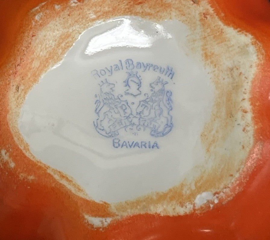 Set of 2 Antique Signed ROYAL BEYREUTH Charming Red Tomato Bowl Box w Lid