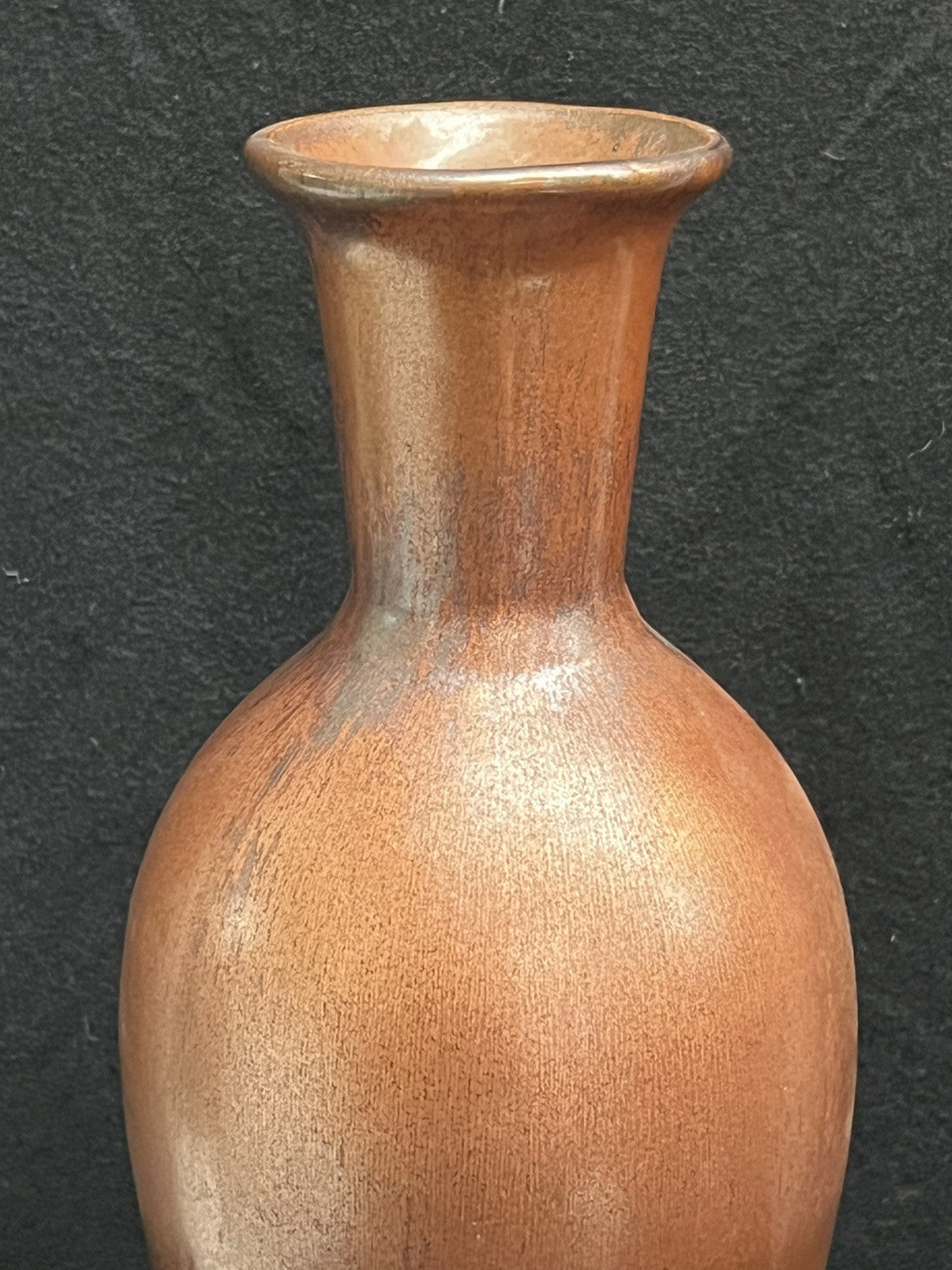 Pottery Green and Brown Drip Glaze Vase 18.25" Tall