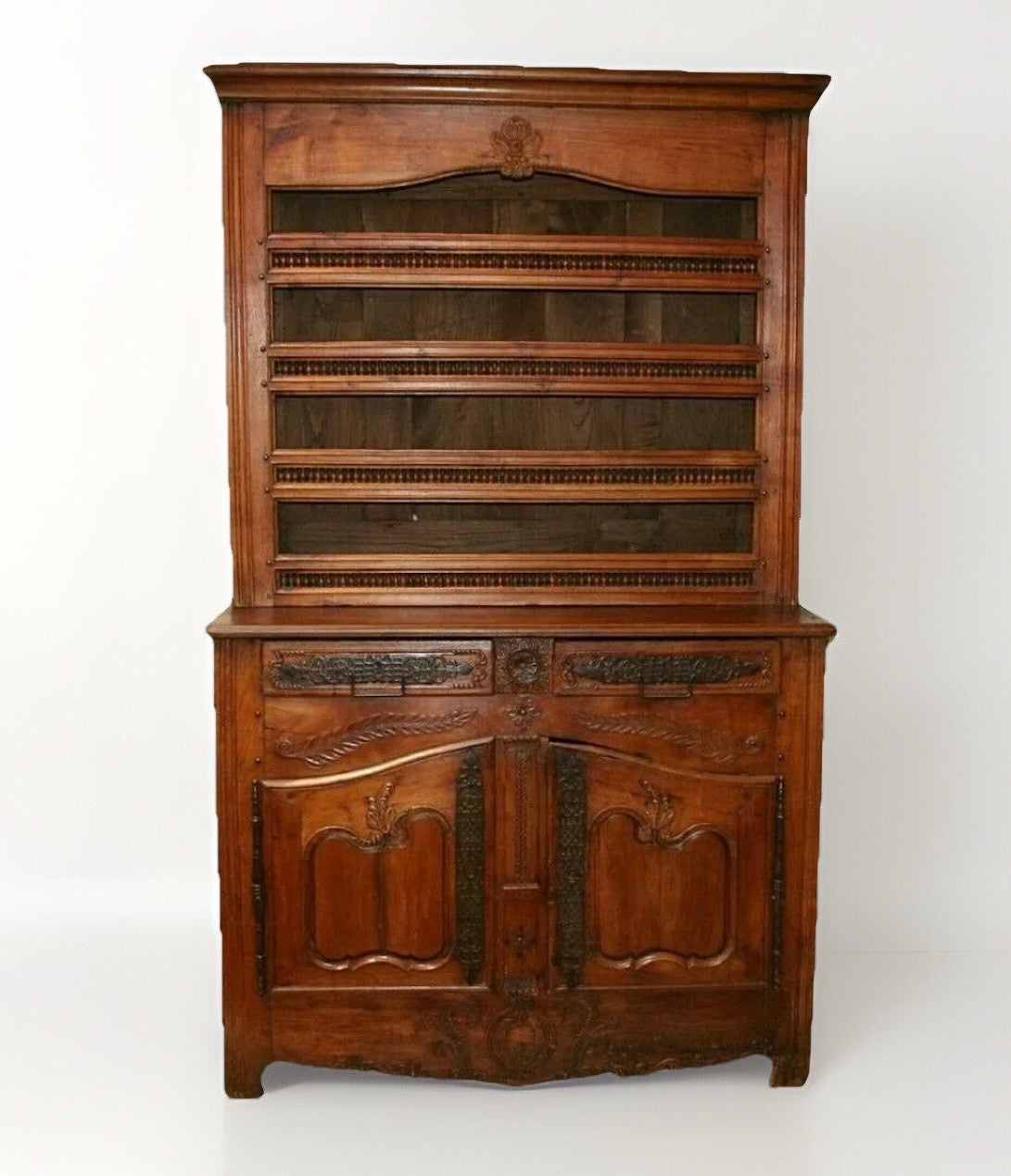 French Antique Renaissance Cupboard Vaisselier cabinet 1700s China Display