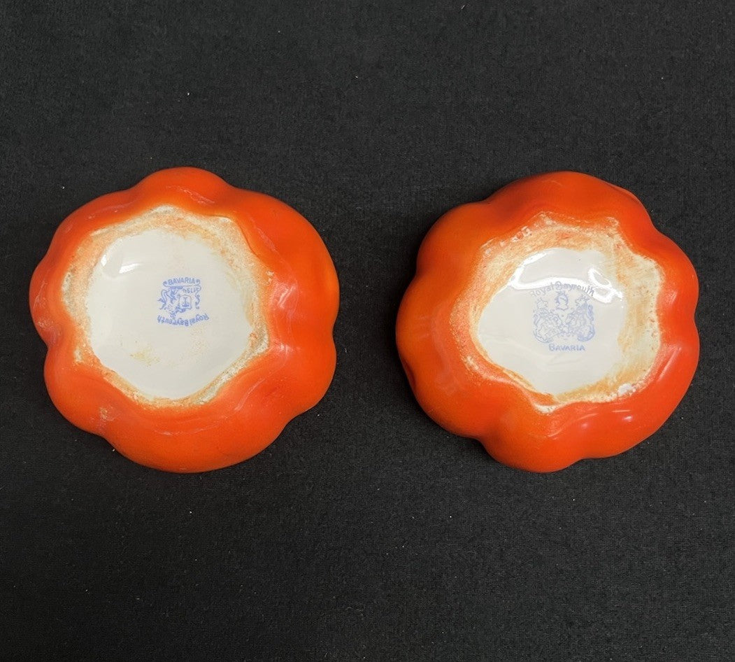 Set of 2 Antique Signed ROYAL BEYREUTH Charming Red Tomato Bowl Box w Lid