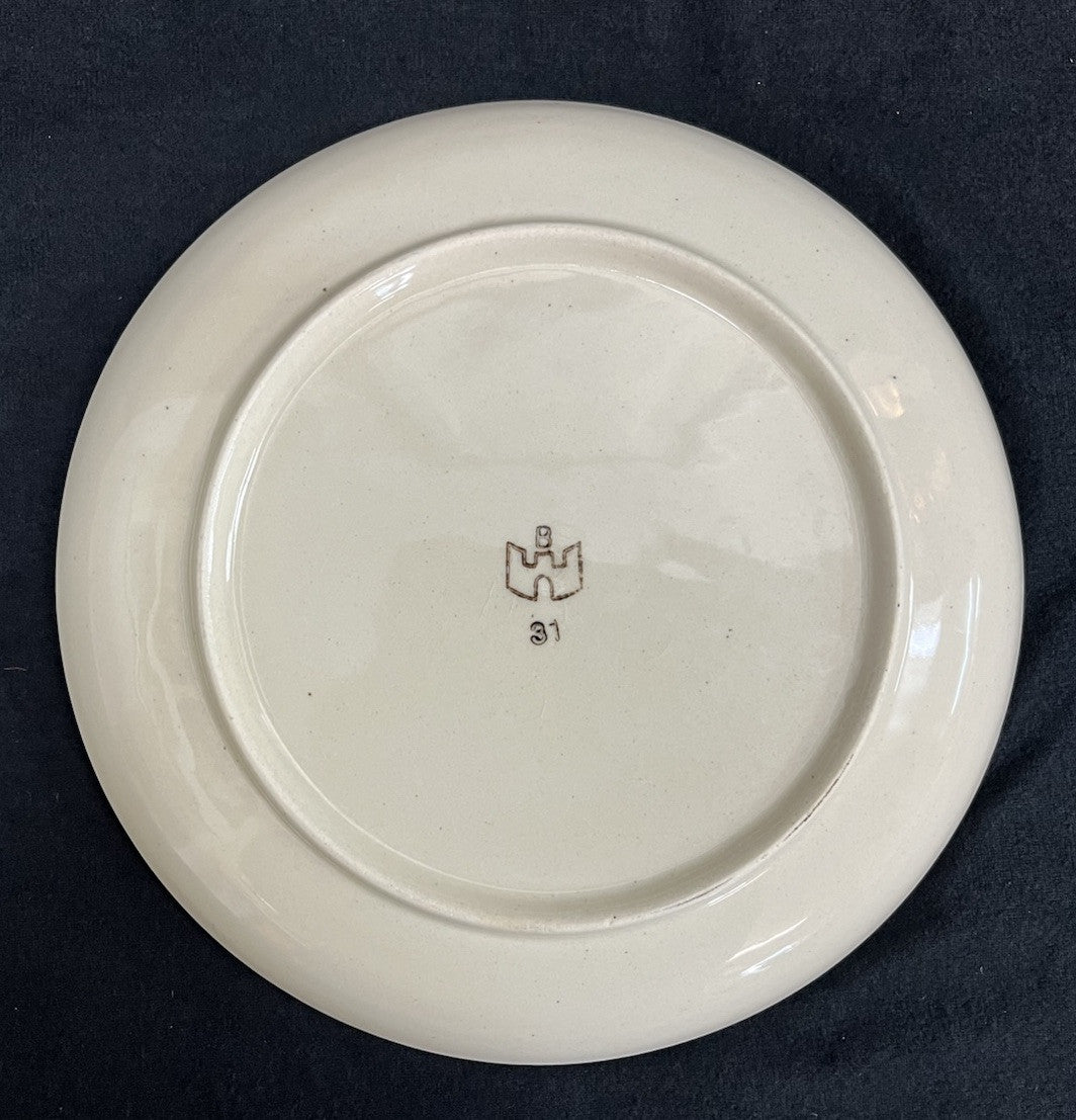 Boleslawiec Polish Pottery Salad/Dessert Plate, Peacock Pattern, 8 in