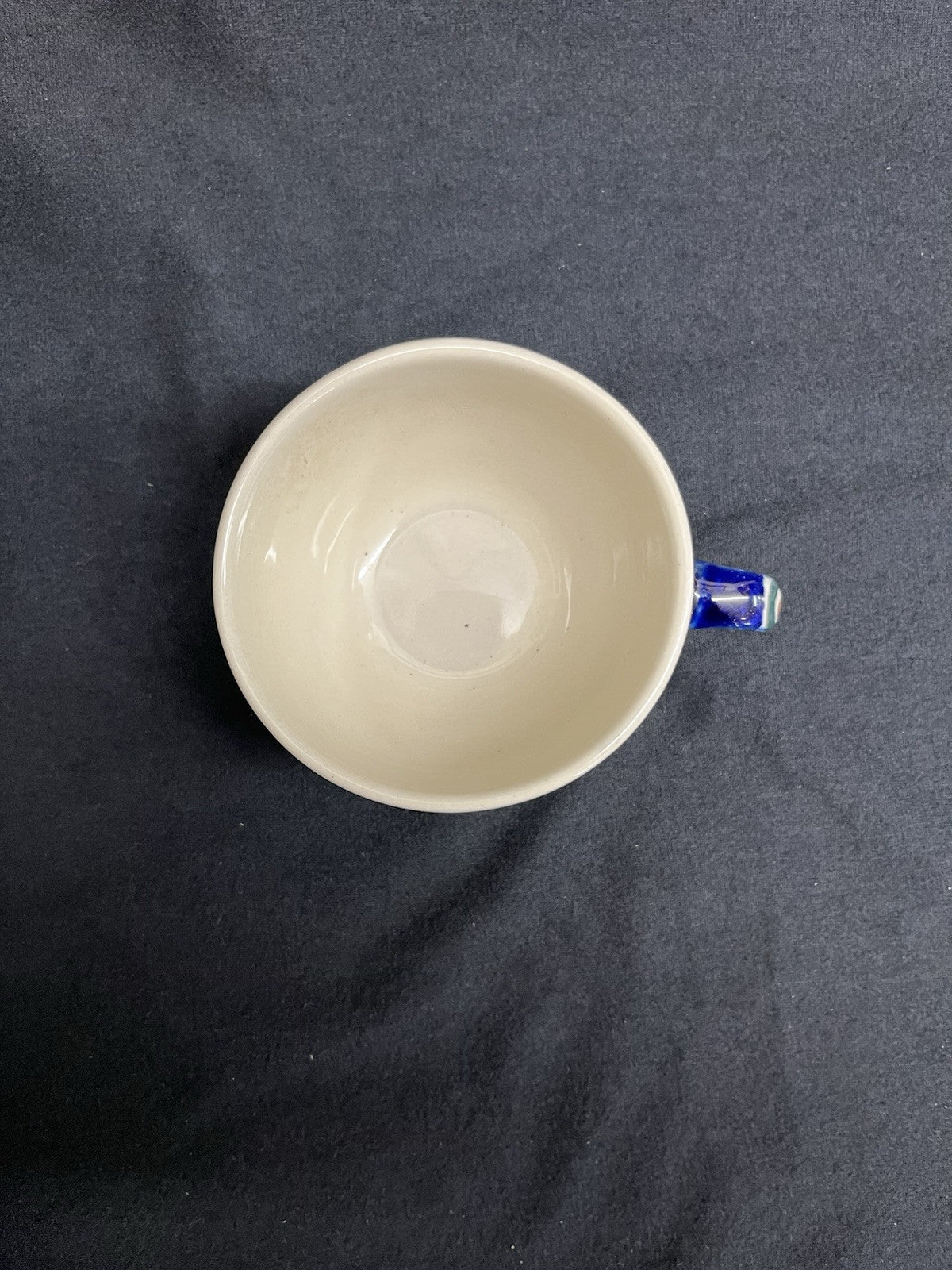 Boleslawiec Polish Pottery Cup and Saucer, Peacock Pattern