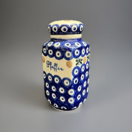 Boleslawiec Polish Pottery Pepper Shaker, Nature Pattern