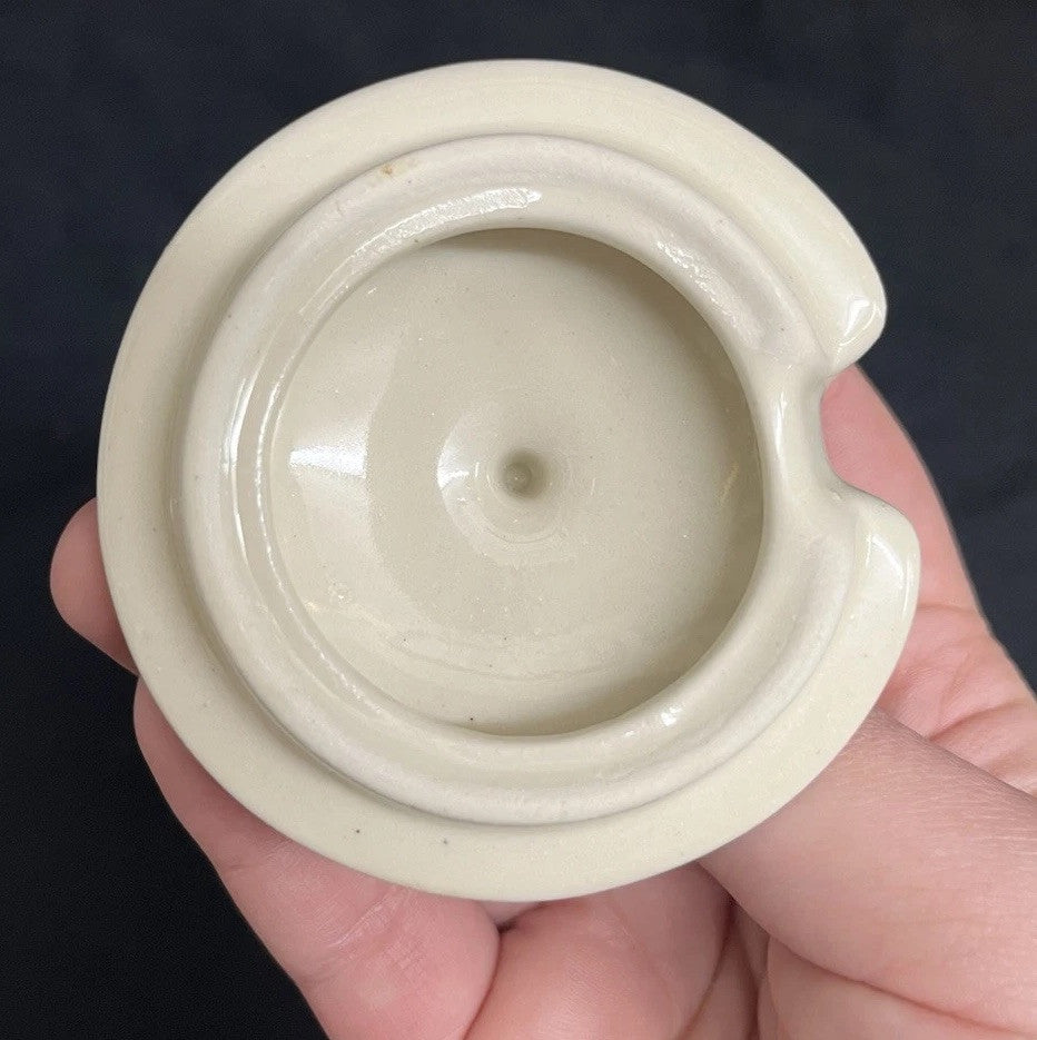 Boleslawiec Polish Pottery Sugar Bowl & Creamer Set w/ Plate Peacock Pattern