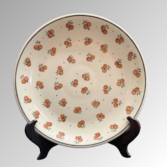 Boleslawiec Polish Pottery Dinner/Decorative Plate, Wild Cherry Pattern 10.75 in