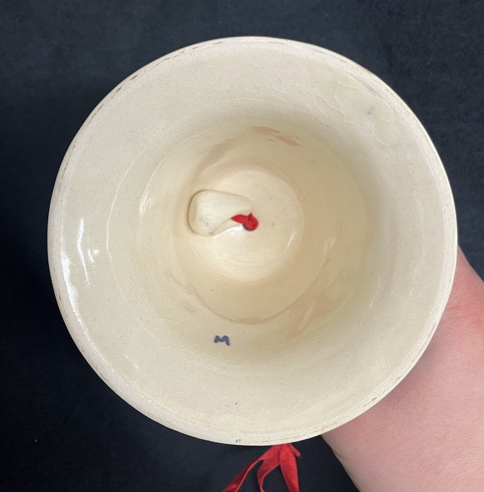 Boleslawiec Polish Pottery Bell Ornament, Nature Pattern