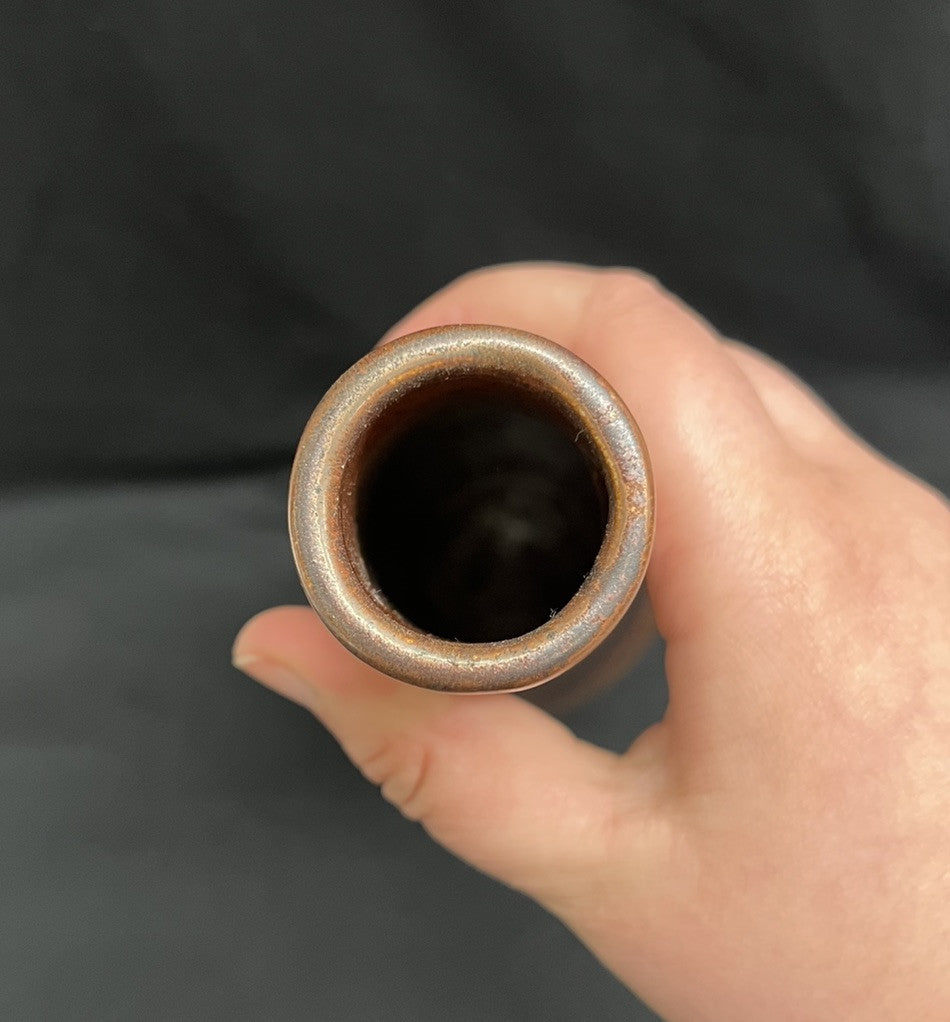 Pottery Green and Brown Drip Glaze Vase 20.5" Tall