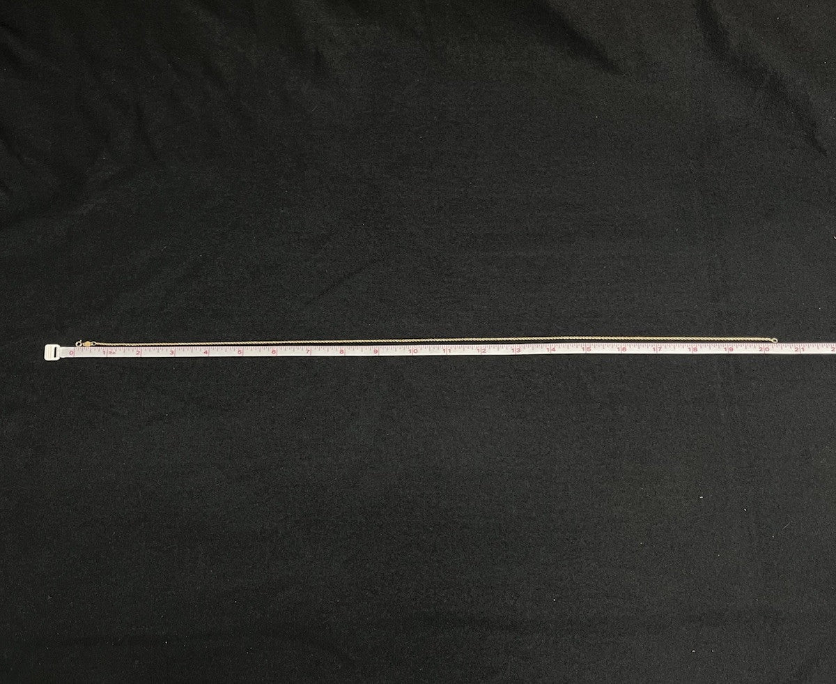 14k yellow gold rope  20 in chain  1 mm   2.75 g signed AD