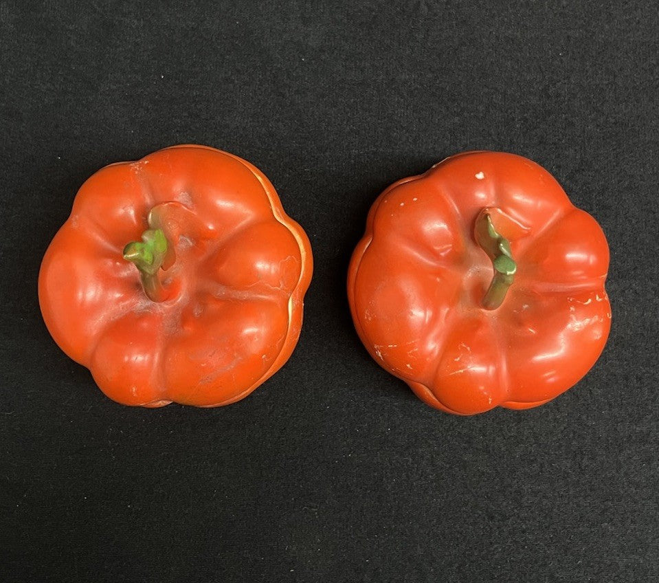 Set of 2 Antique Signed ROYAL BEYREUTH Charming Red Tomato Bowl Box w Lid
