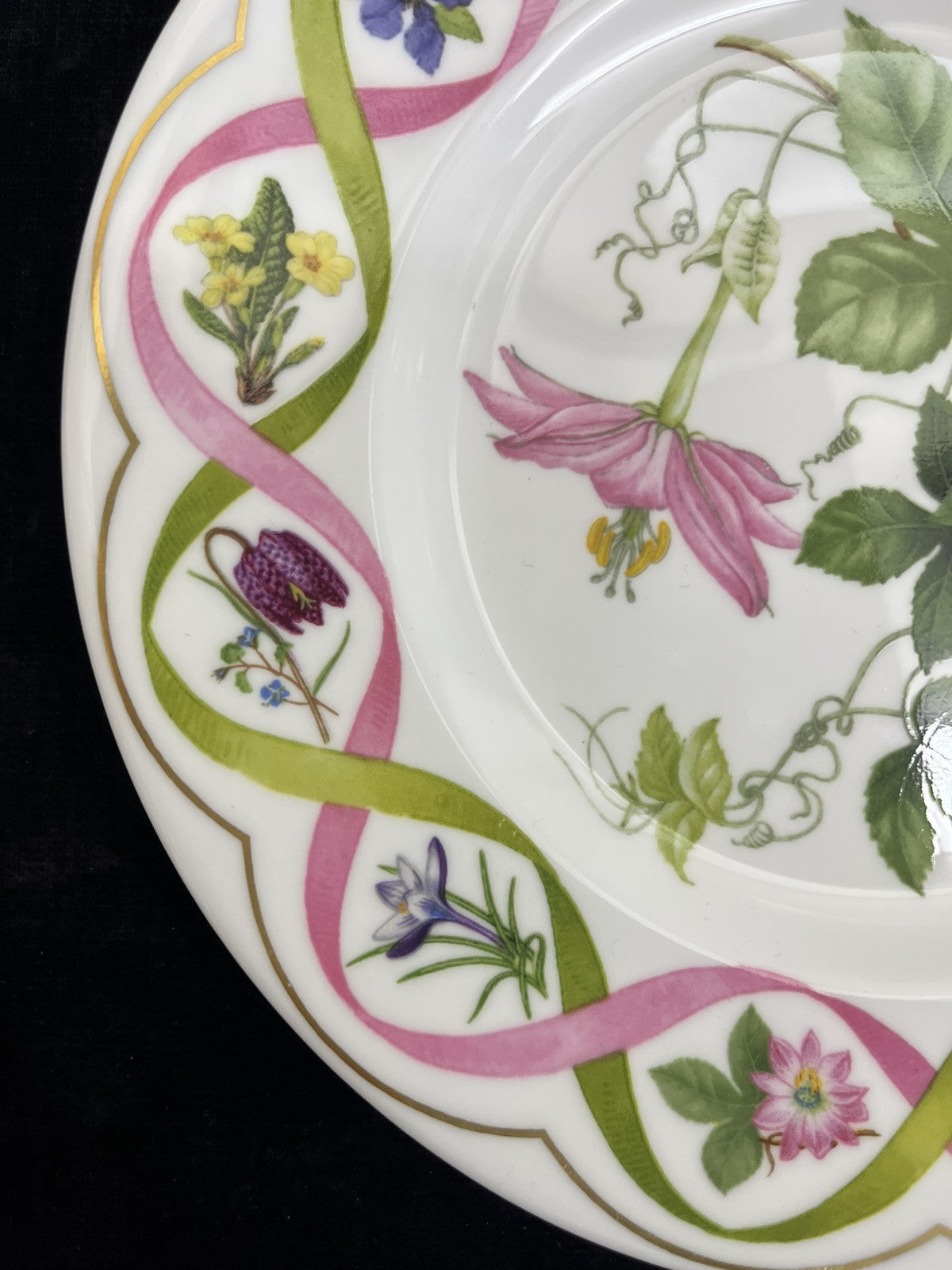Wedgwood "The Flower Artists of Kew" Pink Passionflower Plates Set of 2 - 8.25"