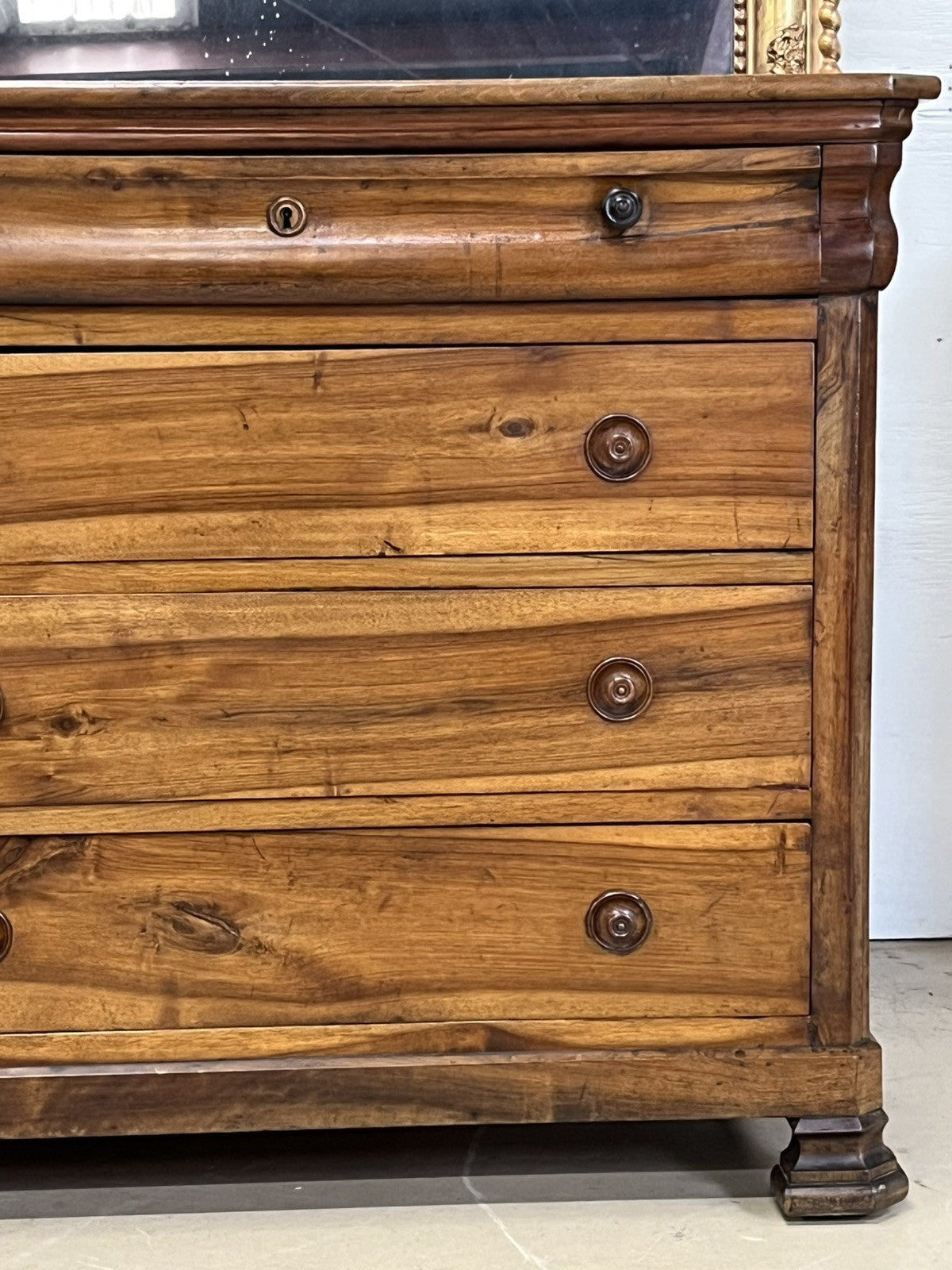 ANTIQUE PERIOD FRENCH LOUIS PHILIPPE WALNUT COMMODE CHEST OF DRAWERS