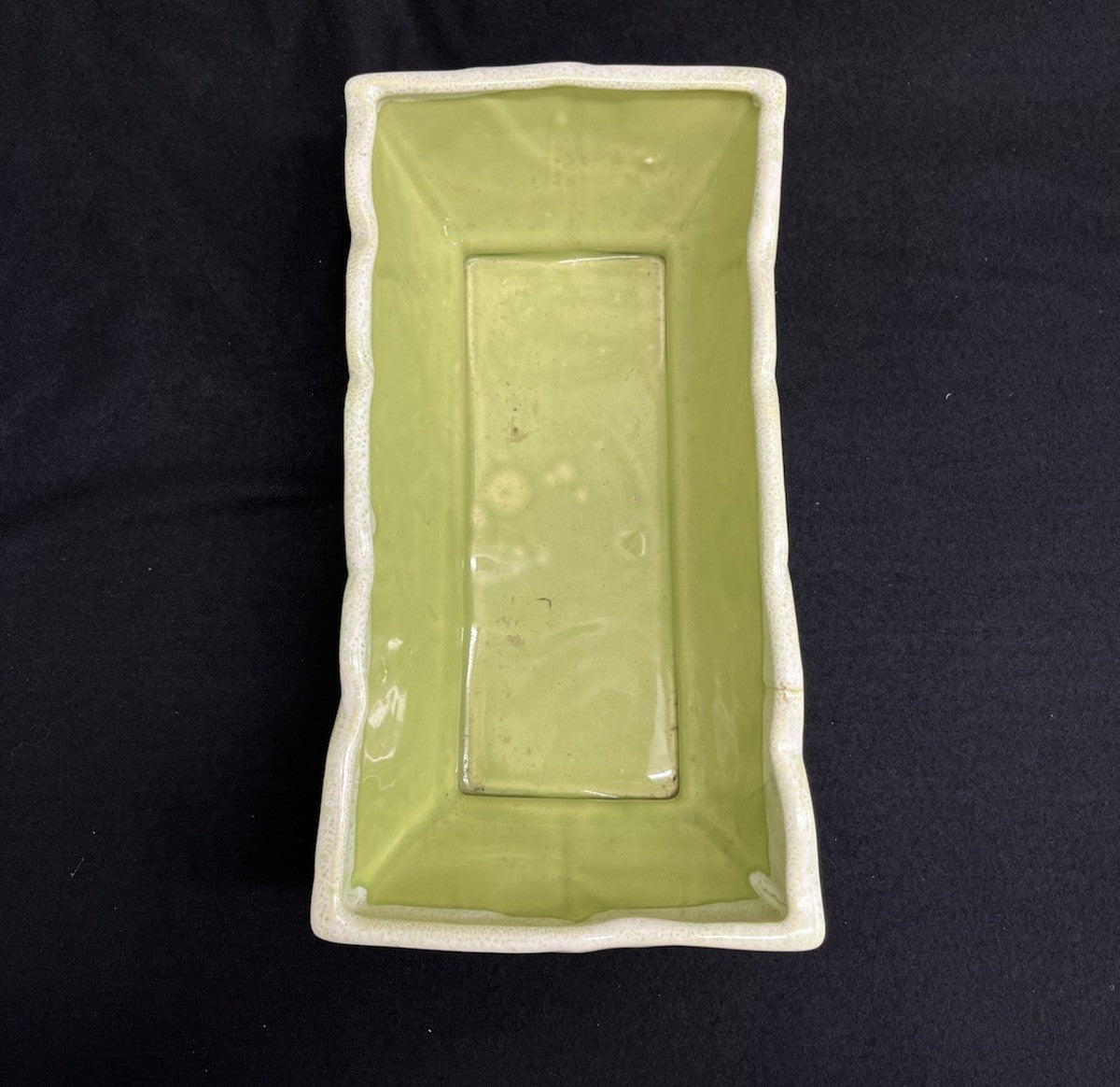 Shawnee Pottery 1950's vintage green leaf planter #292 10.5"