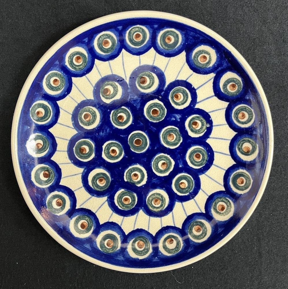 Boleslawiec Polish Pottery Bread and Butter Plate, Traditional Pattern, 6 3/8 in